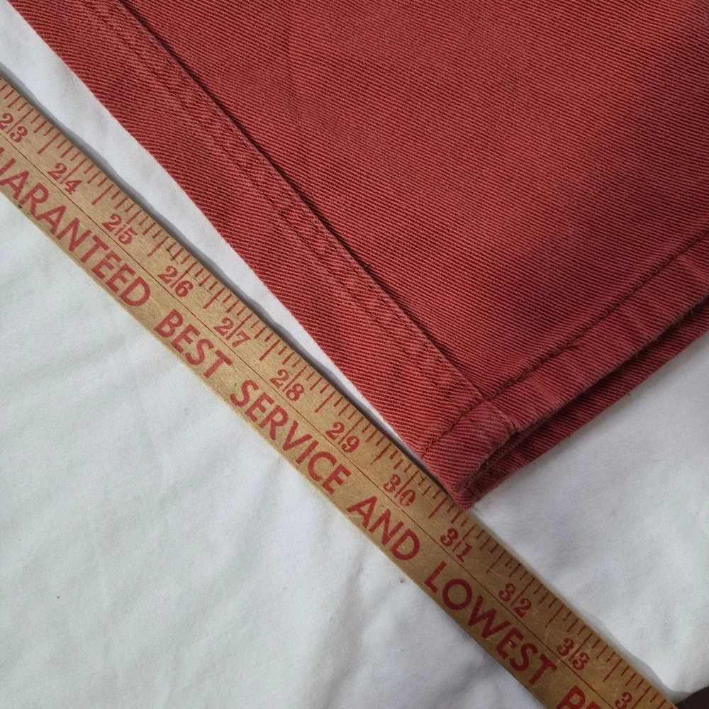 Levi's 502 Taper Jeans Mens 36x32 (38‎ x 31) Orange Regular Fit Stretch Denim